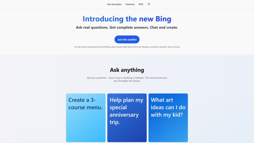 sign up for bing ai